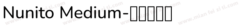 Nunito Medium字体转换